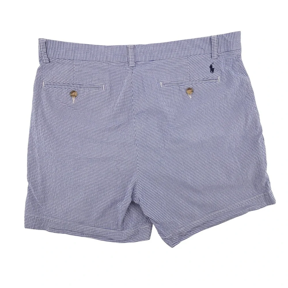 Polo Ralph Lauren Gingham Check Stretch Classic Fit Shorts Blue Mens 35